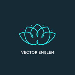 Poster - Vector logo design - cosmetics and beauty concept
