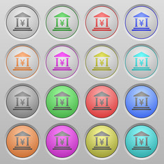 Sticker - Yen bank plastic sunk buttons