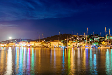 Wall Mural - Trogir Harbor at night