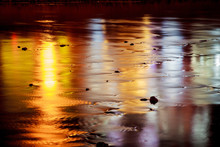 Colorful Lighting Reflection In Water