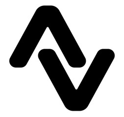 Poster - Pair of arrowheads. Arrow logo, arrow icon with 2 arrows.