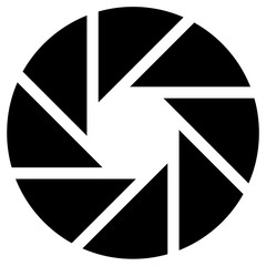 Poster - Diaphragm like circular symbol for photography, technology, gene