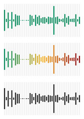 Poster - Bar chart, bar graph interface element with low and high levels.