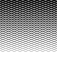 Fototapete - Parallel wavy-zigzag horizontal lines - Horizontally repeatable