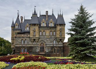 Wall Mural - Tourist center Castle Garibaldi in a village near Togliatti