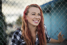 Woman With Red Hair Smiling