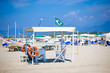 © travnikovstudio - Lifesaver hut at Forte dei Marmi beach in Italy on a summer day