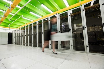 Poster - Technician pushing cart on hallway