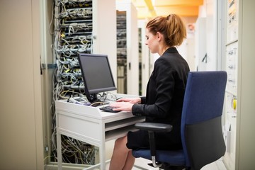Poster - Technician working on computer