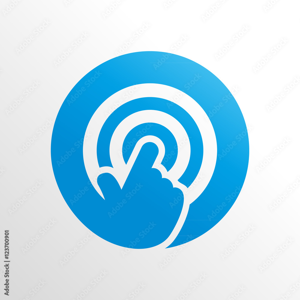 clean logo of click sign Stock Vector | Adobe Stock