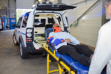 Wall Mural - paramedics rescue drill