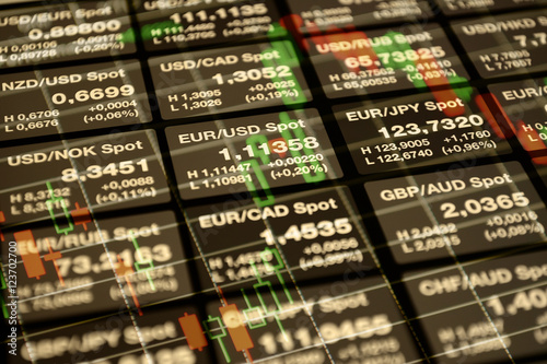 Financial Background Forex Board Exchange Currency Rate Background - 