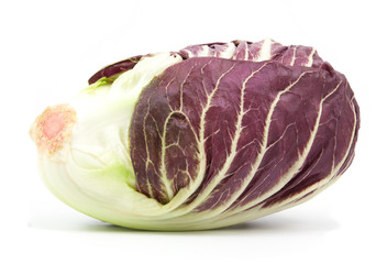 Wall Mural - radicchio red salad isolated on white