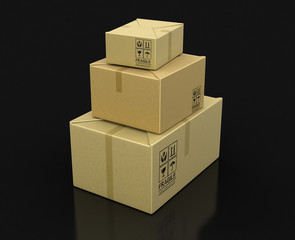 Poster - Many packages.  Image with clipping path