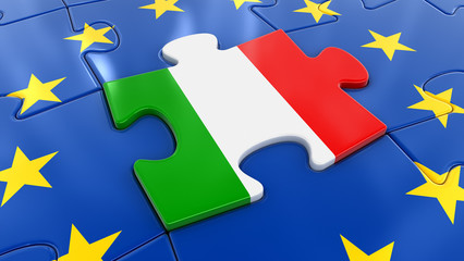 Poster - Italy Jigsaw as part of EU 