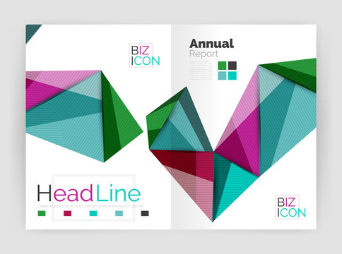 Geometric triangle business brochure template