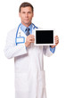 © Eric Hood - Doctor with Digital Tablet oisolated on White background