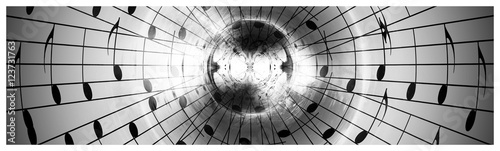Fototapety elektroniczna muzyka  projekt-graficzny-ilustracja-notatki-i-linie-notatki-w-ramce-koncepcja-muzyki-czarny-i-bialy