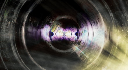 Poster - Audio music speaker in space. Cosmic space and stars, abstract cosmic background, space music, music concept.
