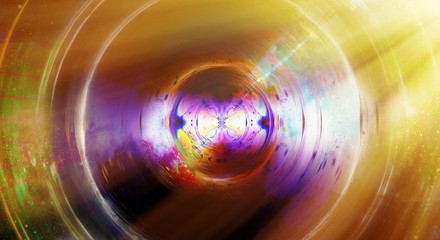 Poster - Audio music speaker in space. Cosmic space and stars, abstract cosmic background, space music, music concept.