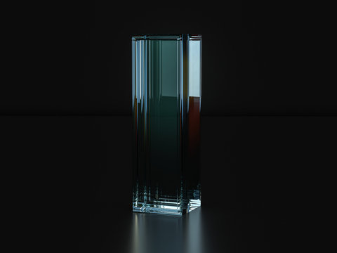 Glass letter I
