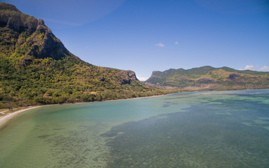 Wall Mural - Aerial View: Le Morne Brabant, Mauritius