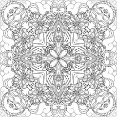 Wall Mural - Adult coloring page-mandala6