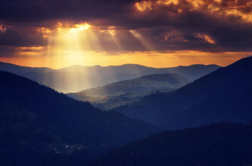 Wall Mural - beautiful mountains landscape