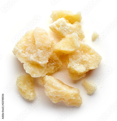 Fotografie, Obraz Parmesan cheese isolated on white background