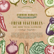Vegetables organic products frame. Eco food design template