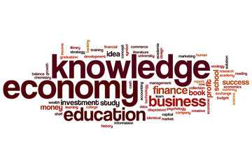 Canvas Print - Knowledge economy word cloud