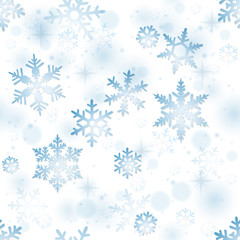 Wall Mural - Seamless winter background with snowflakes