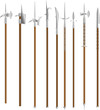 Set vector polearms weapons