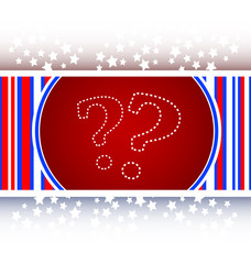 Poster - Stylish web button with question mark