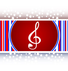 Poster - music round glossy web icon on white background