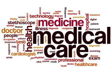 Canvas Print - Medical care word cloud