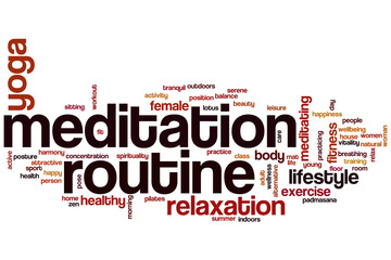 Sticker - Meditation routine word cloud