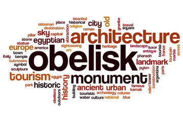 Wall Mural - Obelisk word cloud