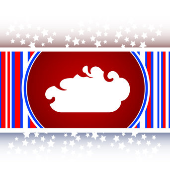white cloud on internet icon