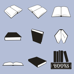 Wall Mural - Books icons