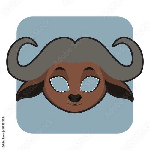 Buffalo mask for Halloween and other festivities Stock Vector Adobe Stock