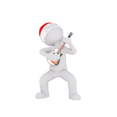 3d man playing a guitar to celebrate Christmas