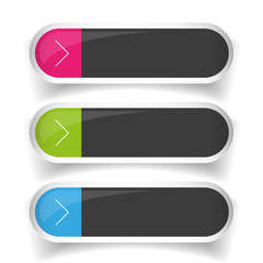 Poster - Empty Web Button set vector