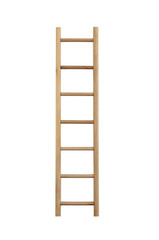 Wooden ladder isolated.