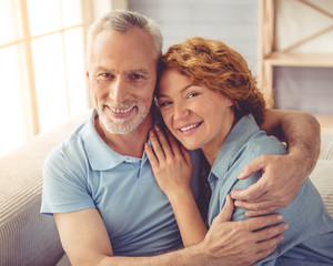 Wall Mural - Mature couple at home