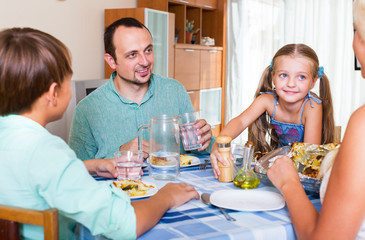 Wall Mural - Family dinner