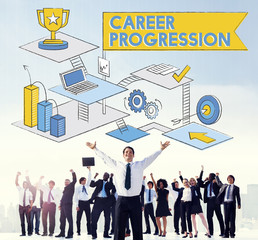 Sticker - Career Progression Promotion Achievement Success Concept