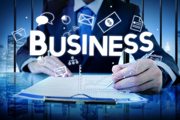Canvas Print - Business Businessman Money Growth Concept