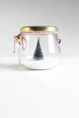 Canvas Print - Small Christmas tree in glass Jar