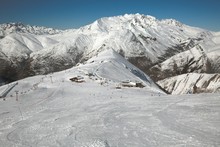 Skiing Slopes, Majestic Alpine Landscape